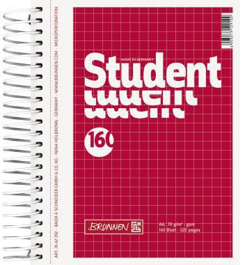 [9199126071] BRUNNEN Collegeblock BRUNNEN Student DIN A6 kariert 70g/m²