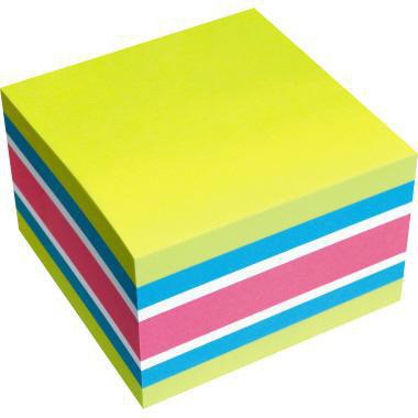 SOENNECKEN Haftnotizwürfel Soennecken Farbmix Brilliant 75 x 75 mm