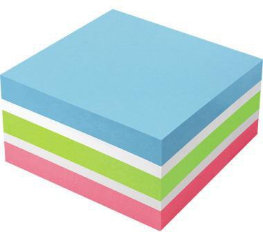 SOENNECKEN Haftnotizwürfel Soennecken Farbmix Brilliant 75 x 75 mm