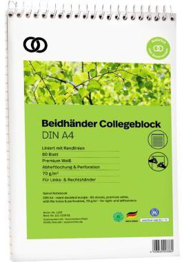 SOENNECKEN Notizblock Soennecken oeco DIN A4 liniert 80 Bl.