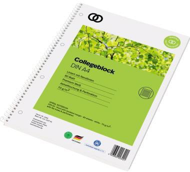 SOENNECKEN Collegeblock Soennecken oeco Recycling DIN A4