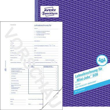 AVERY ZWECKFORM Lohnabrechnung Avery Zweckform DIN A4 nicht