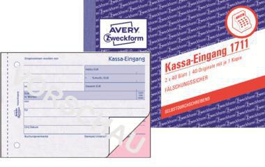 AVERY ZWECKFORM Einnahmebeleg Avery Zweckform DIN A6 quer 2 x 40 Bl.