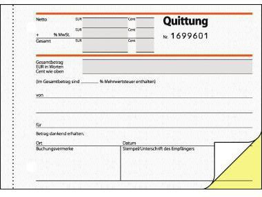 SIGEL Quittungsblock SIGEL DIN A6 quer