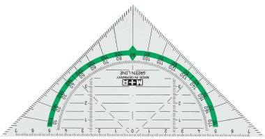 [9199130523] M+R Geometriedreieck M+R GreenLine 16cm mit farbig