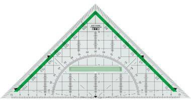 M+R Geometriedreieck M+R GreenLine 23cm mit farbig