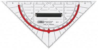 [9199130534] M+R Geometriedreieck M+R 16cm mit farbig hinterlegten