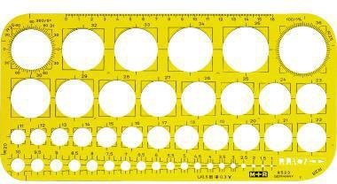 [9199130537] M+R Zeichenschablone M+R 26 x 13 cm (B x H) Polystyrol gelb
