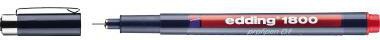 EDDING Fineliner edding 1800 profipen 0,25mm rot