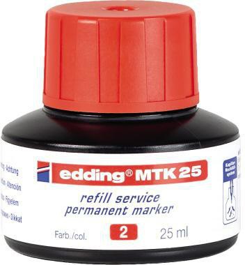 [9199130808] EDDING Nachfülltinte Marker edding MTK25 Flasche schwarz 25ml (rot)