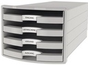 HAN Schubladenbox HAN IMPULS 4 Schubladen DIN A4 DIN C4