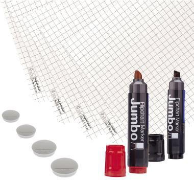 MAGNETOPLAN Starterset magnetoplan® 5 x Flipchartpapier gerollt