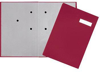 PAGNA Unterschriftenmappe PAGNA DIN A4 Graupappe rot grau 20