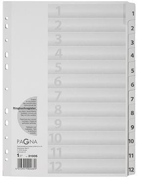 [9199135297] PAGNA Zahlenregister PAGNA DIN A4 160g/m² 1-12 Karton