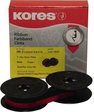 [9199139308] KORES Farbband Kores G001NSSR Seide schwarz/rot