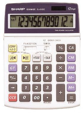 SHARP Tischrechner Sharp EL-2125C 140 x 23 x 195 mm (B x H