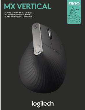LOGITECH Optische PC Maus Logitech MX Vertical Rechtshänder