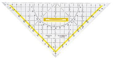 ARISTO Geometriedreieck Aristo 25cm mit farbig hinterlegten