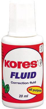 KORES Korrekturflüssigkeit Kores Fluid Pinsel weiß 20ml