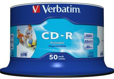 VERBATIM CD-R Verbatim 80min 700Mbyte 52x 50 St./Pack.