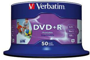VERBATIM DVD+R Verbatim 120min 4,7Gbyte 16x 50