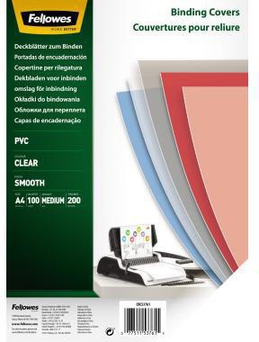 FELLOWES Deckblattfolie Fellowes® DIN A4 0,2mm PVC