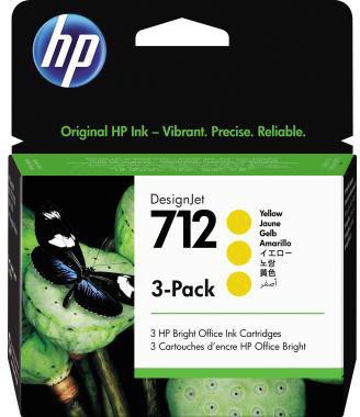 HP Tintenpatrone HP Originalzubehör 712 gelb 3 x 29ml 3