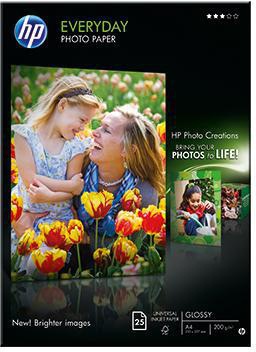[9199147189] HP Fotopapier HP Everyday DIN A4 21 x 29,7 cm (B x H) (25 Bl./Pack.)
