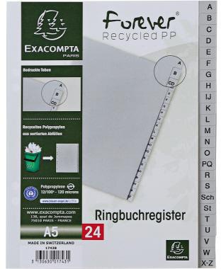EXACOMPTA A-Z Register Exacompta Forever® DIN A5 Polypropylen