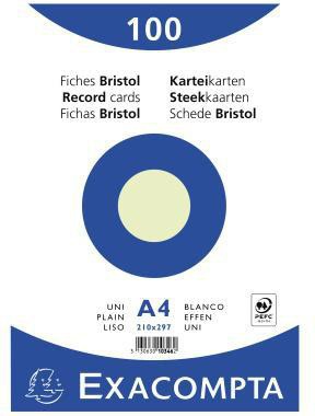 [9199147439] EXACOMPTA Karteikarte Exacompta DIN A4 blanko gelb 100 (grün)