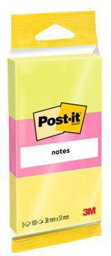POST-IT Haftnotiz Post-it® Notes neon 38 x 51 mm (B x H)