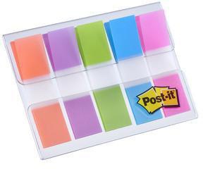 [9199154599] POST-IT Haftstreifen Post-it® Index Mini 43,2 x 11,9 mm (B x (orange, lila, limonengrün, blau, pink)