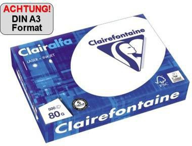 CLAIREFONTAINE Multifunktionspapier Clairefontaine CLAIRalfa DIN A3 80g/m²