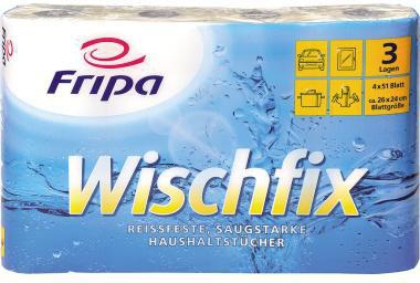 FRIPA Küchenrolle Fripa Wischfix 3-lagig 100 %