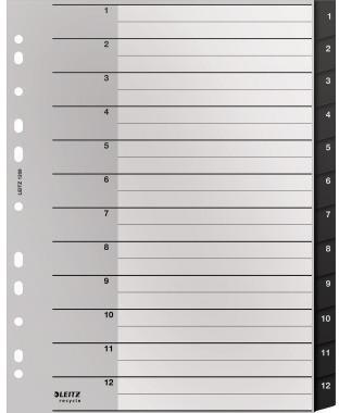 LEITZ Zahlenregister Leitz Recycle DIN A4 Überbreite 1-10