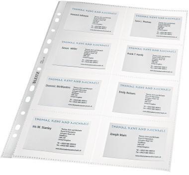 [9199148433] LEITZ Visitenkartenhülle Leitz 90 x 57 mm (B x H) links offen