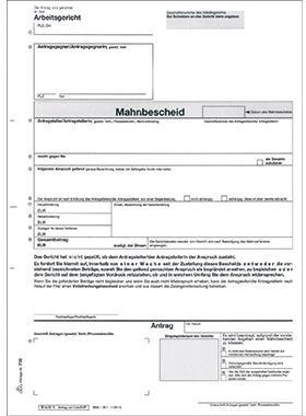 RNK VERLAG Mahnbescheid RNK Verlag Arbeitsgericht DIN A4