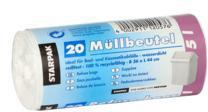 PAPSTAR Müllbeutel PAPSTAR 36 x 44 cm (B x H) 16µm 5l LDPE