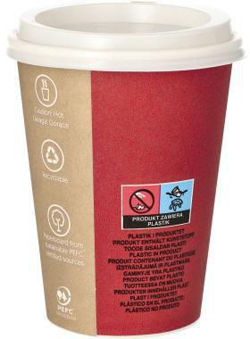 PAPSTAR Trinkbecher PAPSTAR Coffee To Go Einweg 300ml Pappe