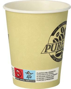 PAPSTAR Trinkbecher PAPSTAR pure Joy Einweg 200ml Pappe