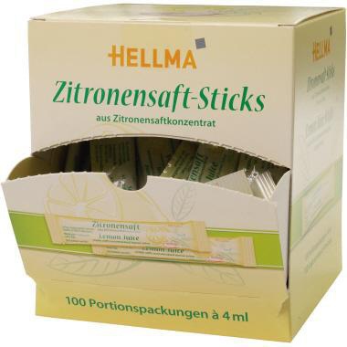 HELLMA Zitronensaft Hellma Stick 100 x 4 ml/Pack.