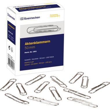 [9199148724] SOENNECKEN Büroklammer Soennecken gewellt runde Form 77mm (50 mm)