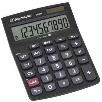 [9199148729] SOENNECKEN Taschenrechner Soennecken CS600 1 x 10-stellig schwarz