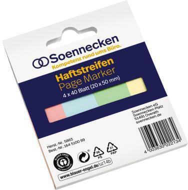 SOENNECKEN Haftmarker Soennecken Recycling 50 x 20 mm (B x H)