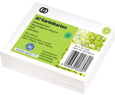 [9199148936] SOENNECKEN Karteikarte Soennecken oeco Recycling DIN A7 liniert (DIN A7)
