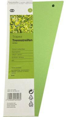 [9199148974] SOENNECKEN Trennstreifen Soennecken Trapez oeco 24 x 6,5-12,5 cm (grün)