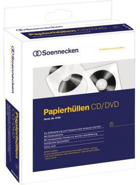 [9199149268] SOENNECKEN CD/DVD Hülle Soennecken 12,4 x 12,4 cm (B x H) Papier
