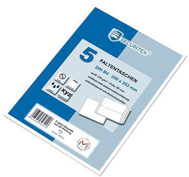 SECURITEX Faltentasche SECURITEX® DIN B4 250 x 353 mm (B x H)