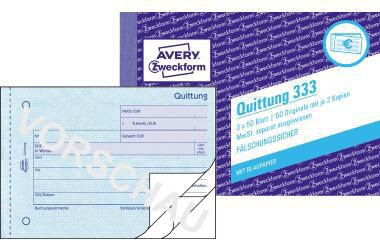 AVERY ZWECKFORM Quittung Avery Zweckform DIN A6 quer nicht
