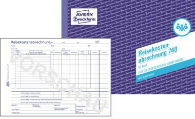 AVERY ZWECKFORM Reisekostenabrechnung Avery Zweckform DIN A5 quer 1